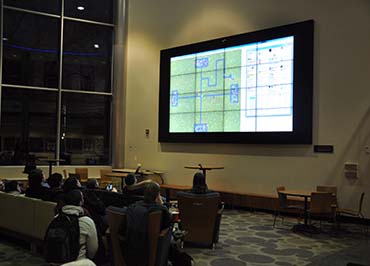 Students in the Lawson commons
